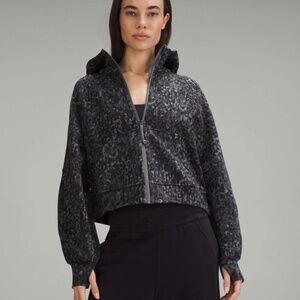 Lululemon Scuba Oversized Full-Zip Hoodie (Lined Leopard WP Anchor Multi)